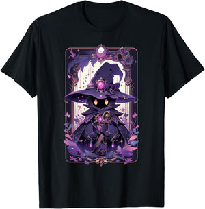 Cute Magician Anime Pastel Goth Tarot Card T-Shirt - T-Shirt | Black