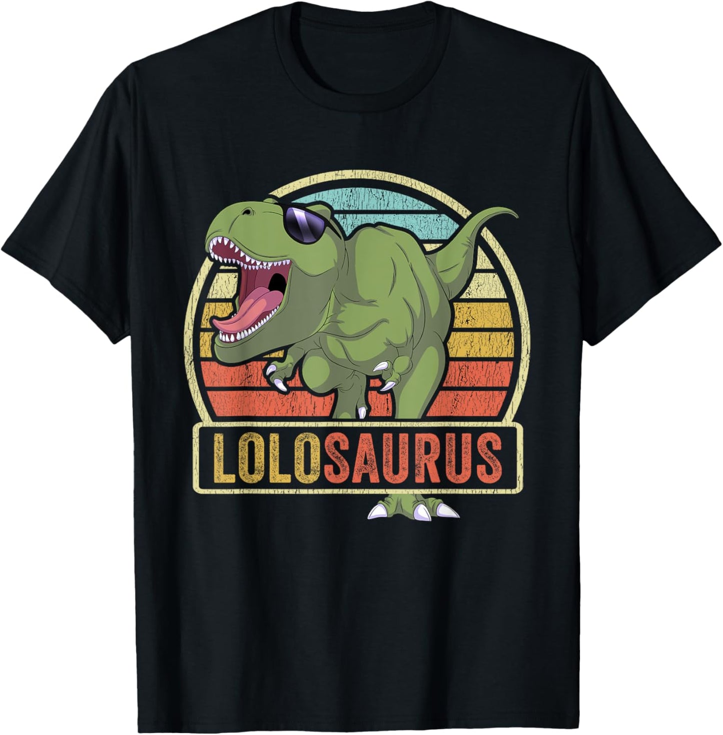 Lolosaurus Dinosaur Lolo Saurus Family Matching T-Shirt - T-Shirt | Black