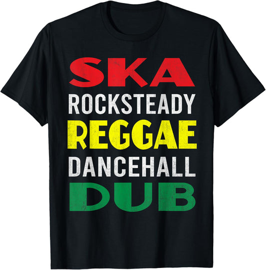 Reggae Dub Ska Rocksteady Dancehall Dub Lover Fan Rasta Cool T-Shirt - T-Shirt | Black