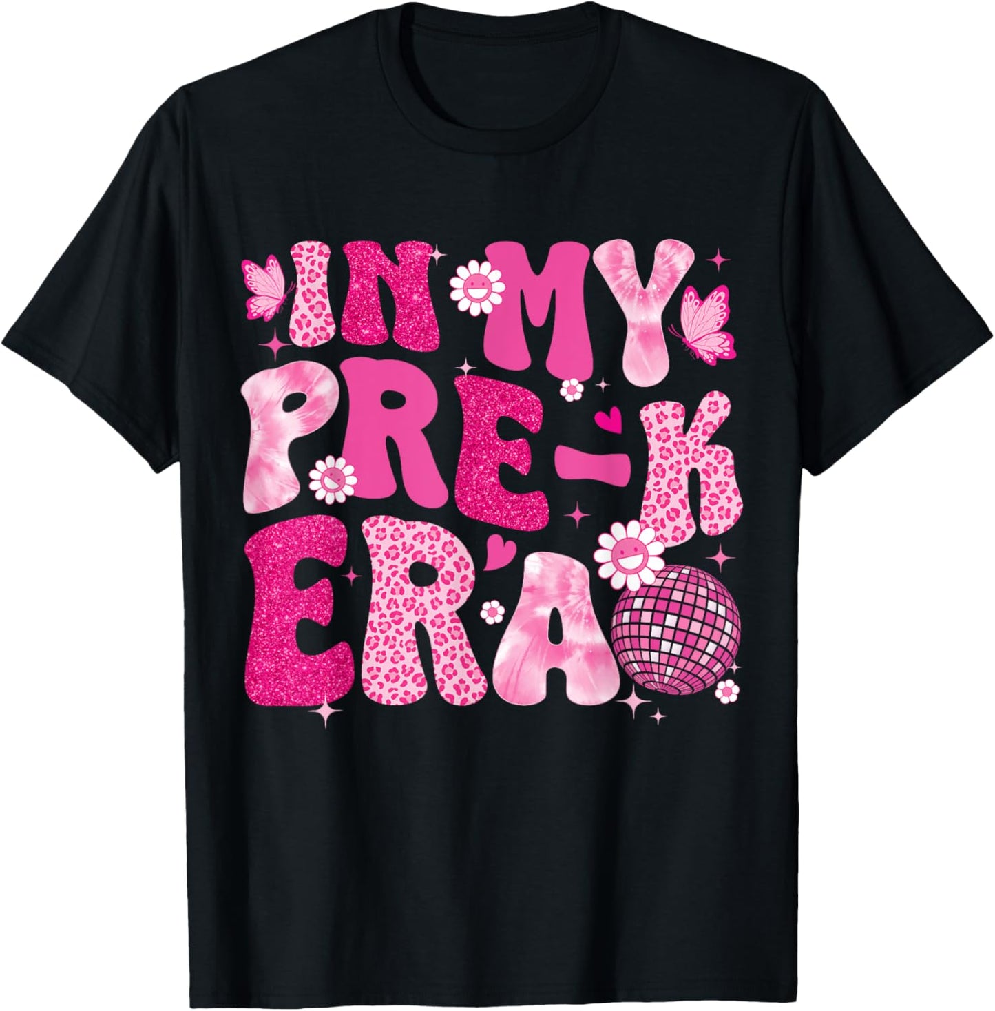 In My Pre-K Era Teachers Women Back To School Kids Girls T-Shirt - T-Shirt | Black