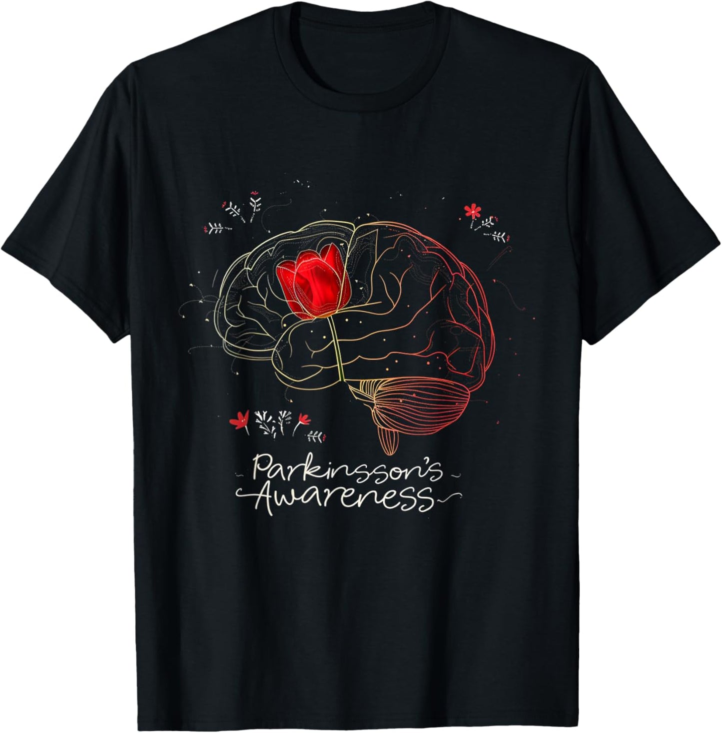 Tulip Parkinson's Awareness Parkinson April Month Gifts T-Shirt - T-Shirt | Black
