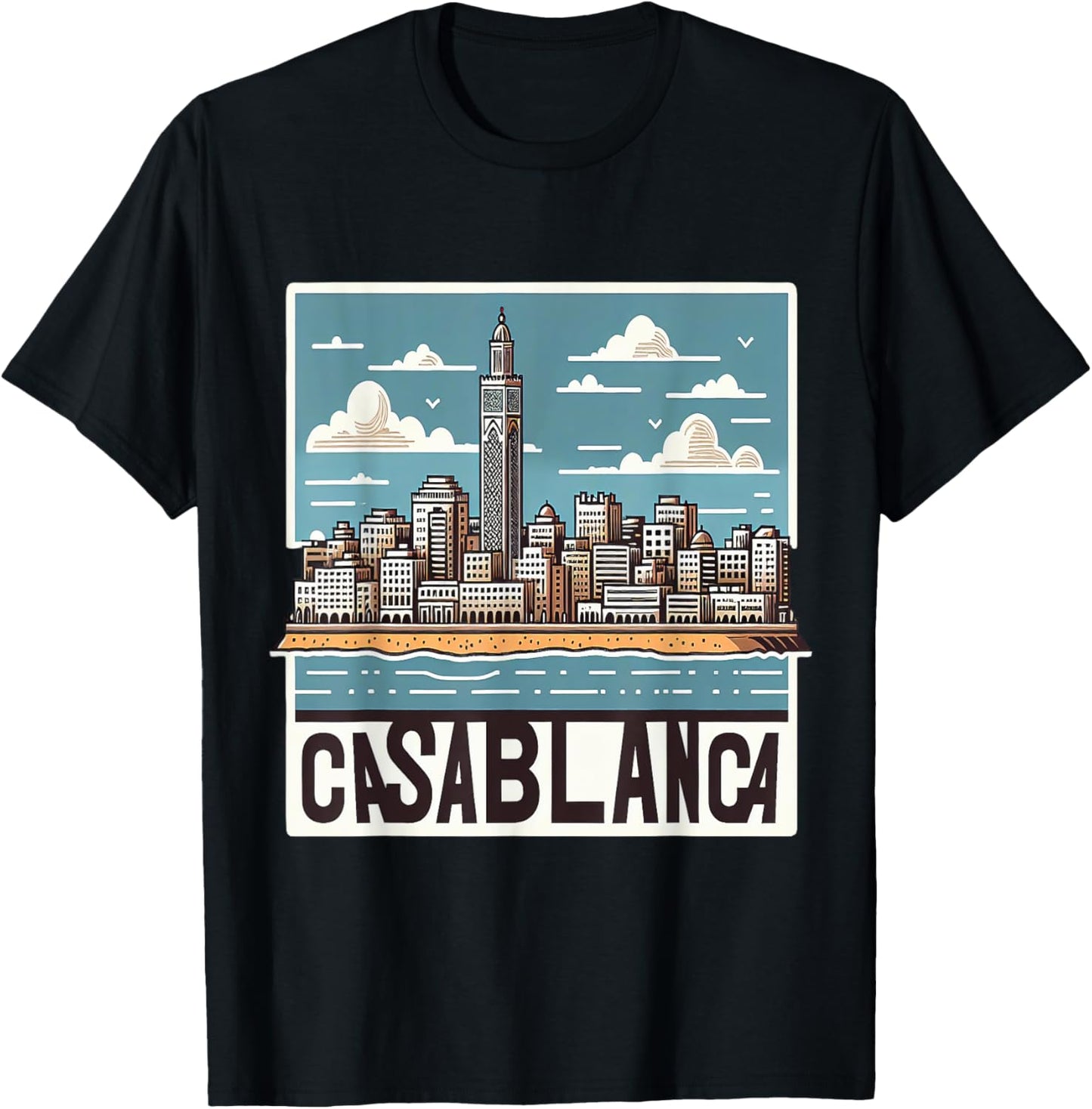 Morocco Skyline Casablanca Moroccan Costume T-Shirt - T-Shirt | Black
