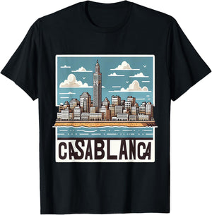 Morocco Skyline Casablanca Moroccan Costume T-Shirt - T-Shirt | Black
