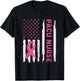 PACU Nurse American Flag Nurse Breast Cancer Awareness T-Shirt - T-Shirt | Black