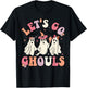 Let's Go Ghouls Halloween Ghost Outfit Costume Retro Groovy T-Shirt - T-Shirt | Black