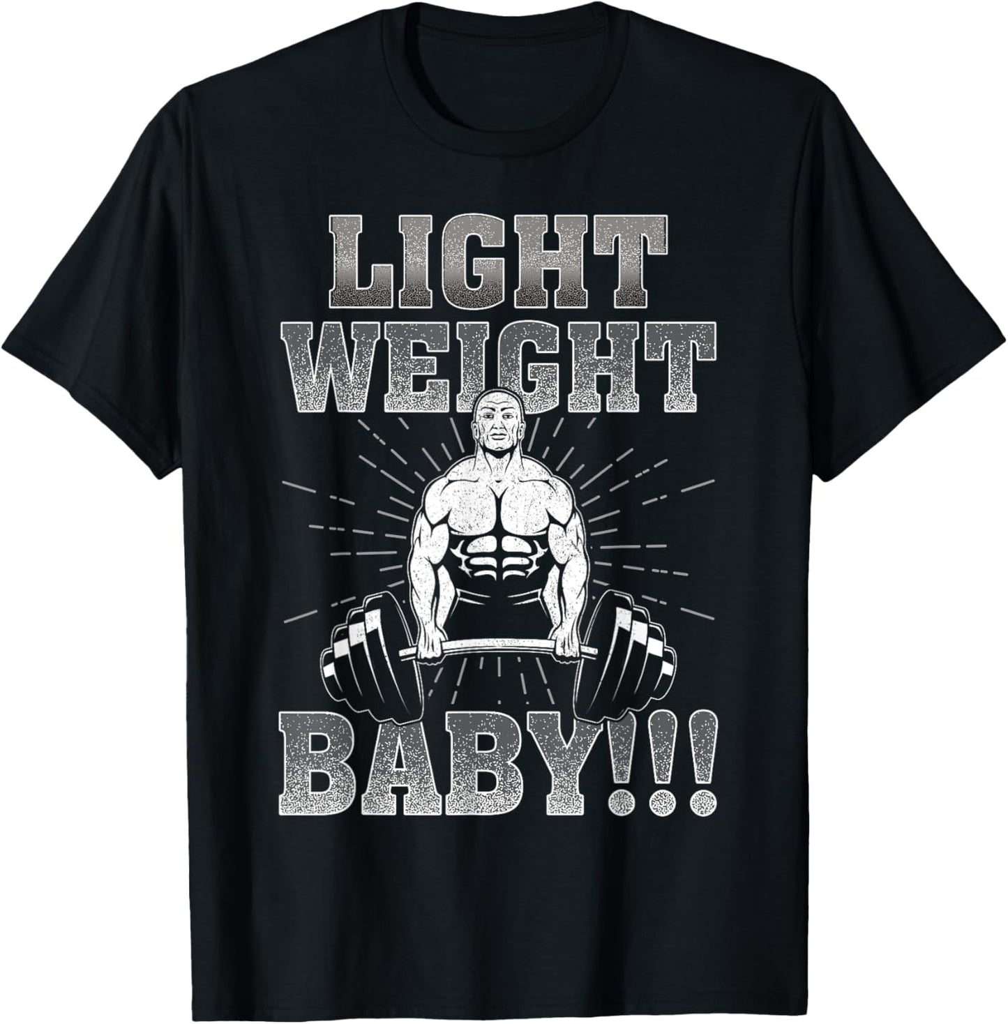 Gym Motivational Light Weight Baby Ronnie Coleman T-Shirt - T-Shirt | Black