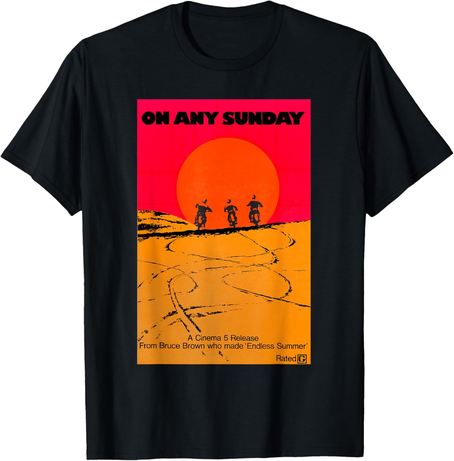 On Any Sunday Classic Motorcycle Movie Poster T-Shirt - T-Shirt | Black