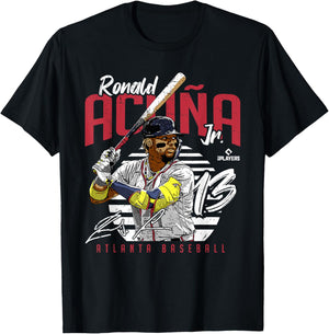 Ronald Acuna Jr. | Atlanta Baseball MLB Players | MLBRAC3004 T-Shirt - T-Shirt | Black