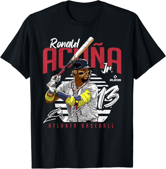 Ronald Acuna Jr. | Atlanta Baseball MLB Players | MLBRAC3004 T-Shirt - T-Shirt | Black