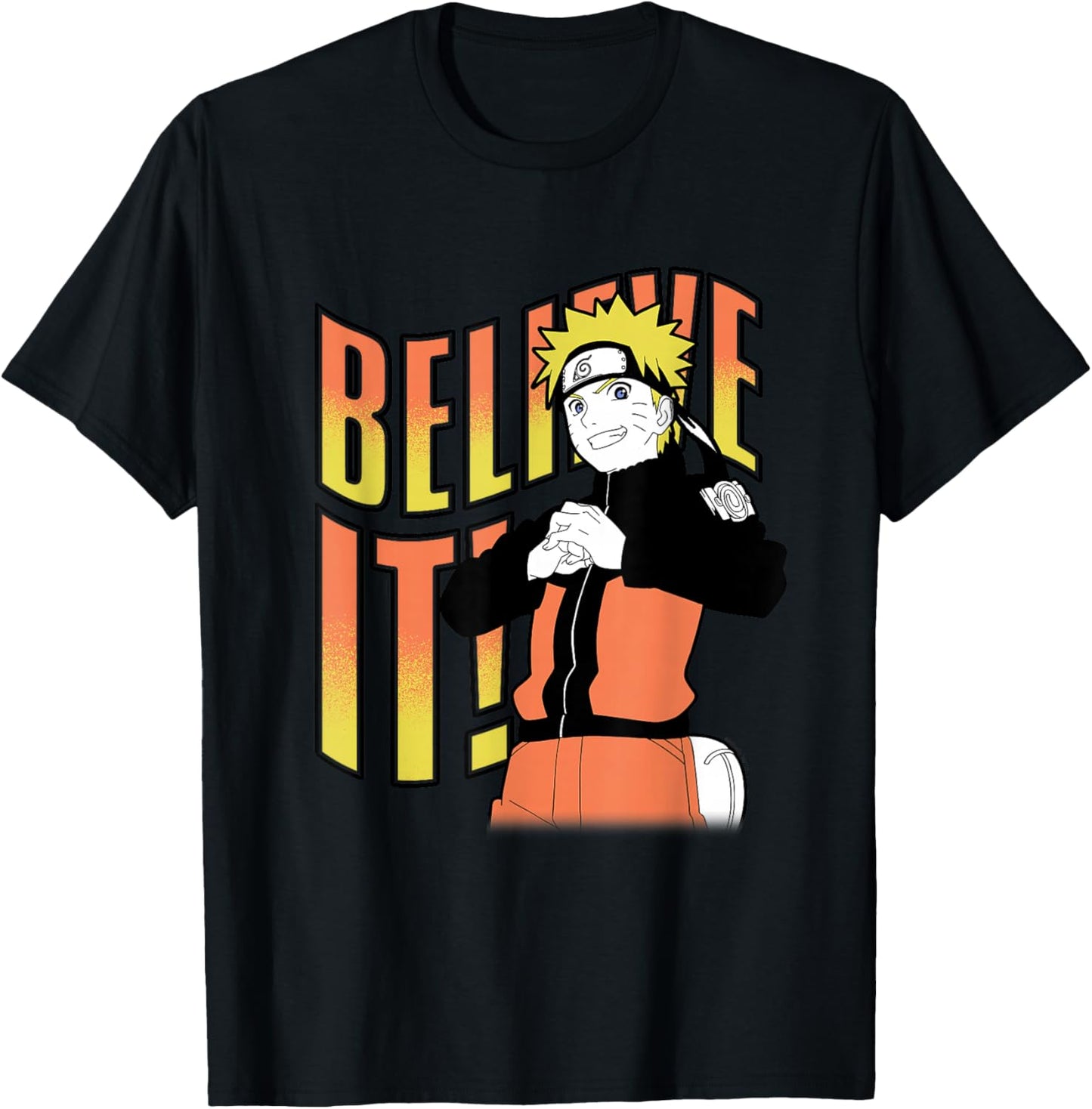 Naruto Shippuden Believe It Pose Anime T-Shirt - T-Shirt | Black