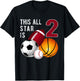 This All Star is 2 Years Old Gift Kids Birthday T-Shirt - T-Shirt | Black