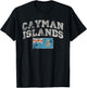Vintage Retro Faded Cayman Islands Flag T-Shirt - T-Shirt | Black