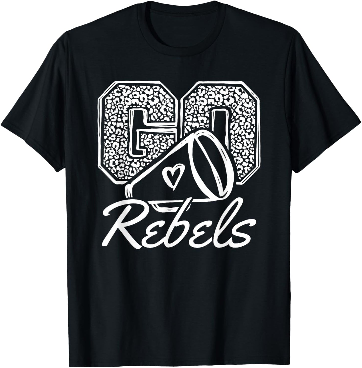 Go Cheer Rebels Sports Name Gifts Men Women Boy Girl T-Shirt - T-Shirt | Black