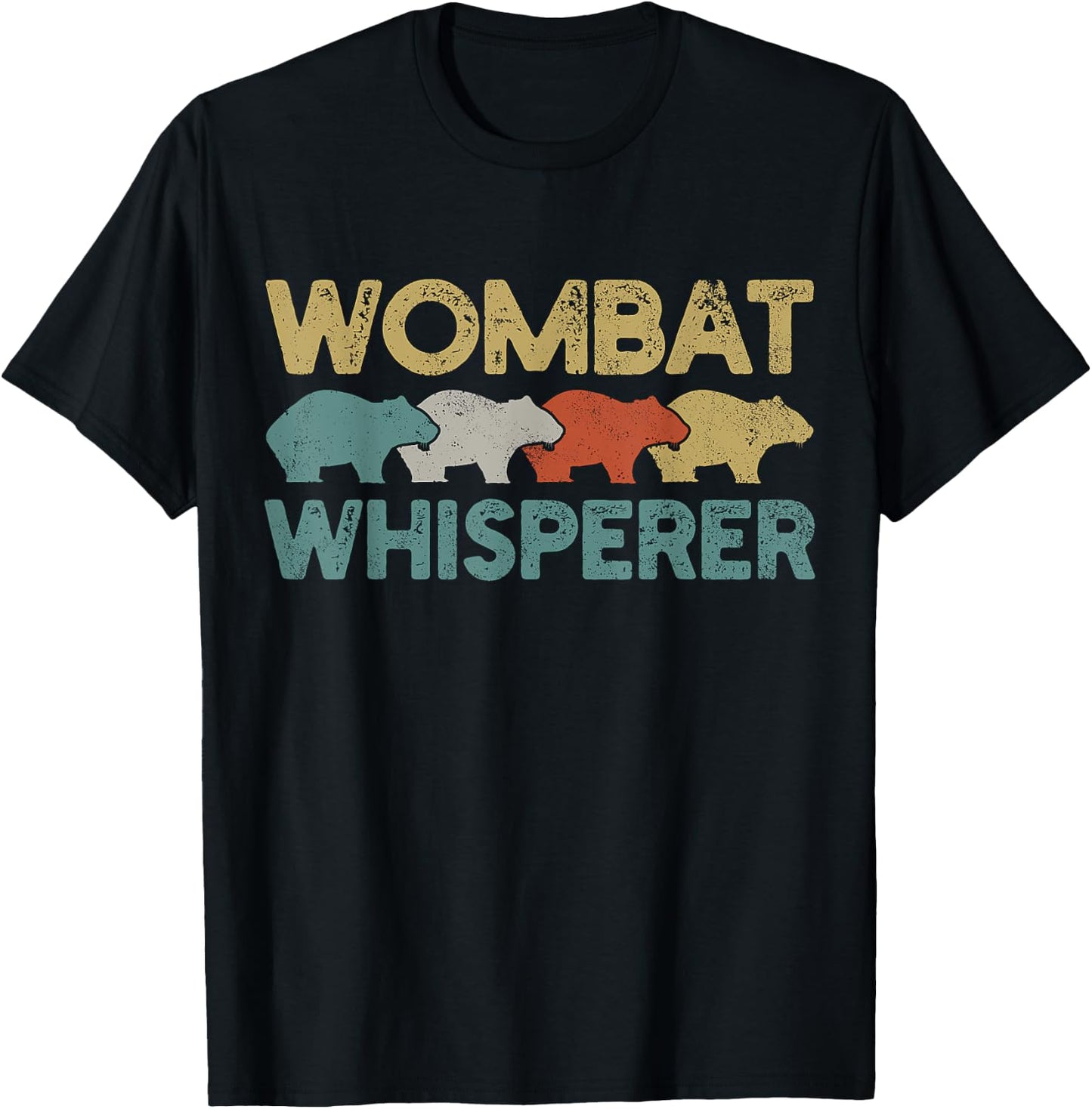Wombat Retro T-Shirt - T-Shirt | Black