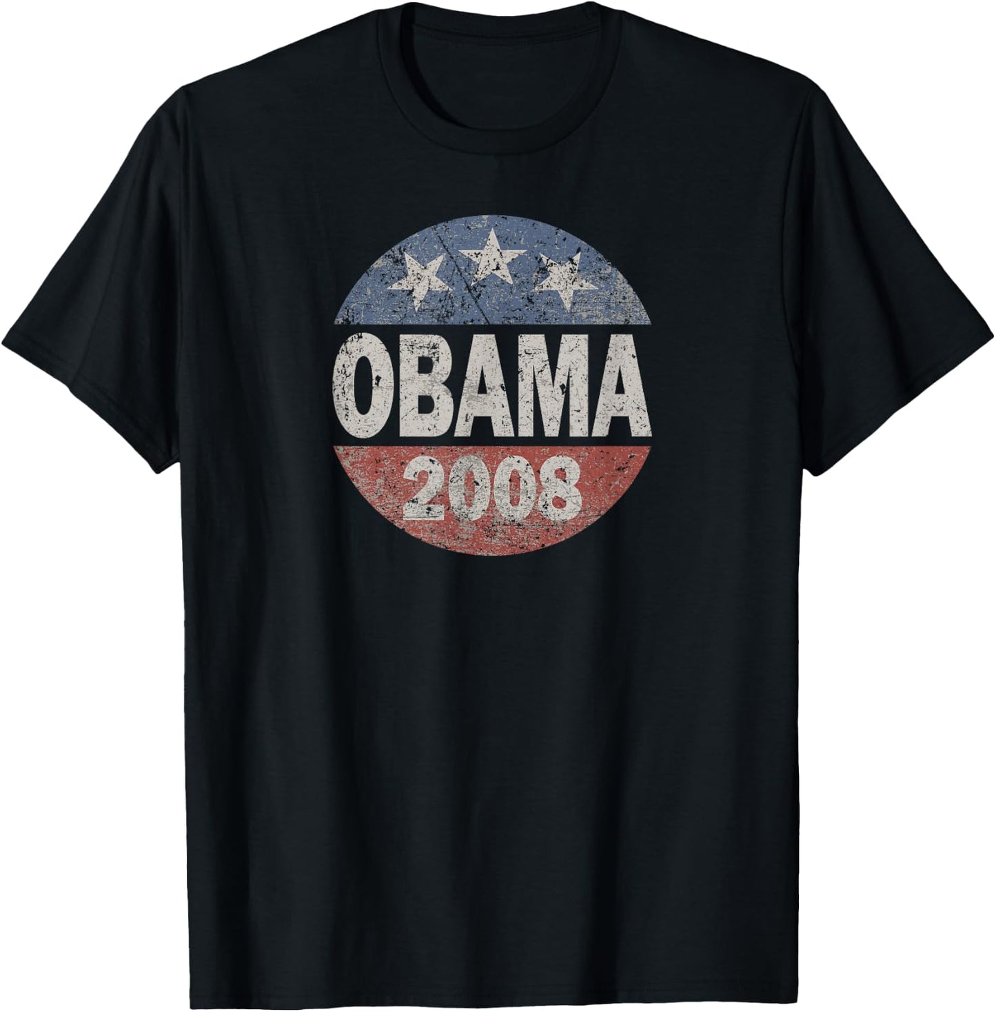 Vintage President Barack Obama 2008 Campaign T-Shirt - T-Shirt | Black