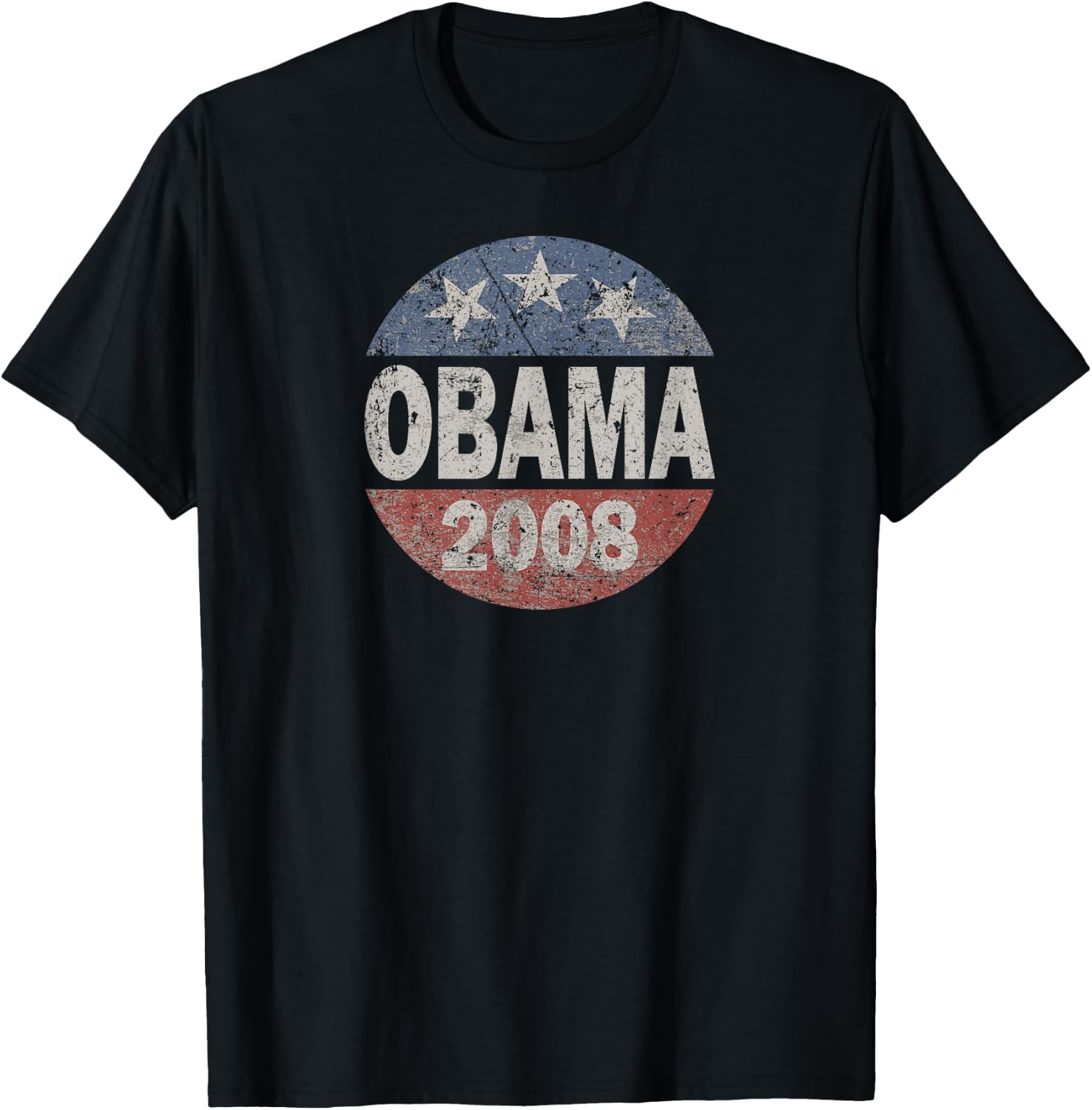 Vintage President Barack Obama 2008 Campaign T-Shirt - T-Shirt | Black