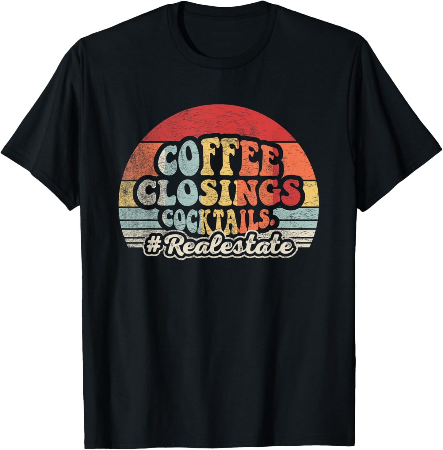Retro Gift Real Estate Agent Real Estate Broker Realtor T-Shirt - T-Shirt | Black