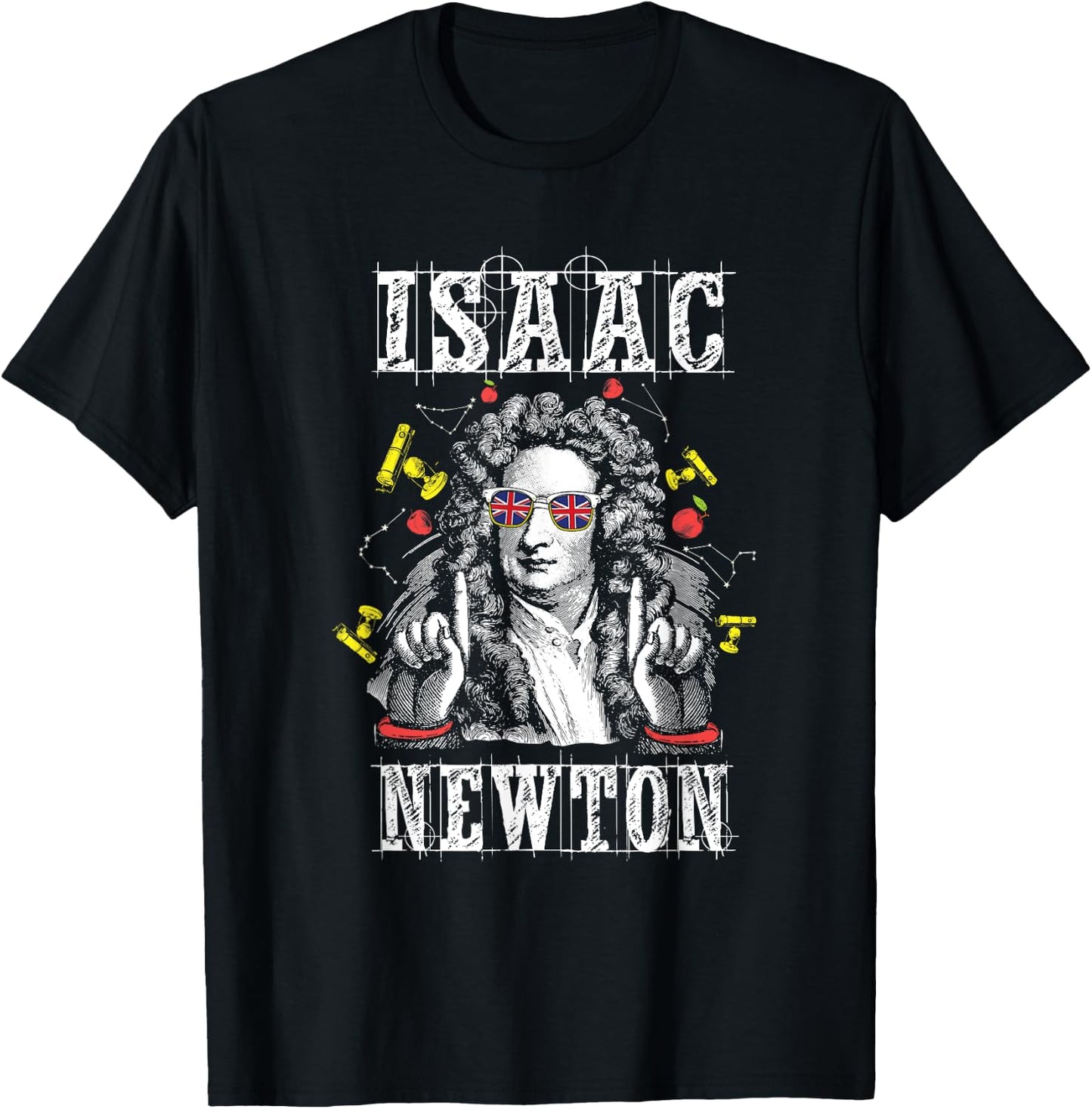Isaac Newton Funny Physicist Physics Lover T Shirt T-Shirt - T-Shirt | Black