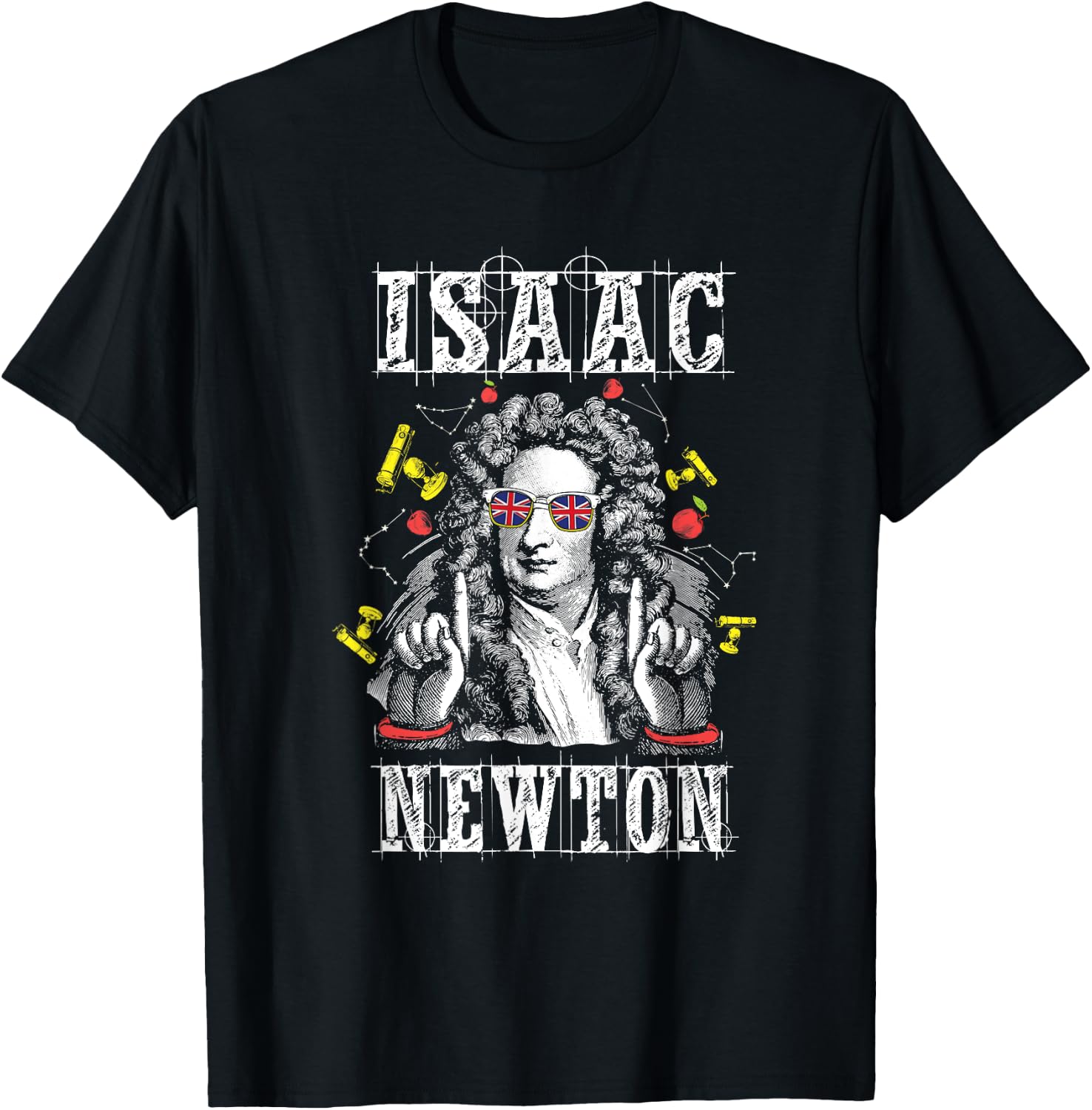 Isaac Newton Funny Physicist Physics Lover T Shirt T-Shirt - T-Shirt | Black