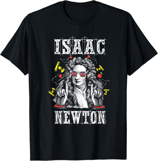 Isaac Newton Funny Physicist Physics Lover T Shirt T-Shirt - T-Shirt | Black