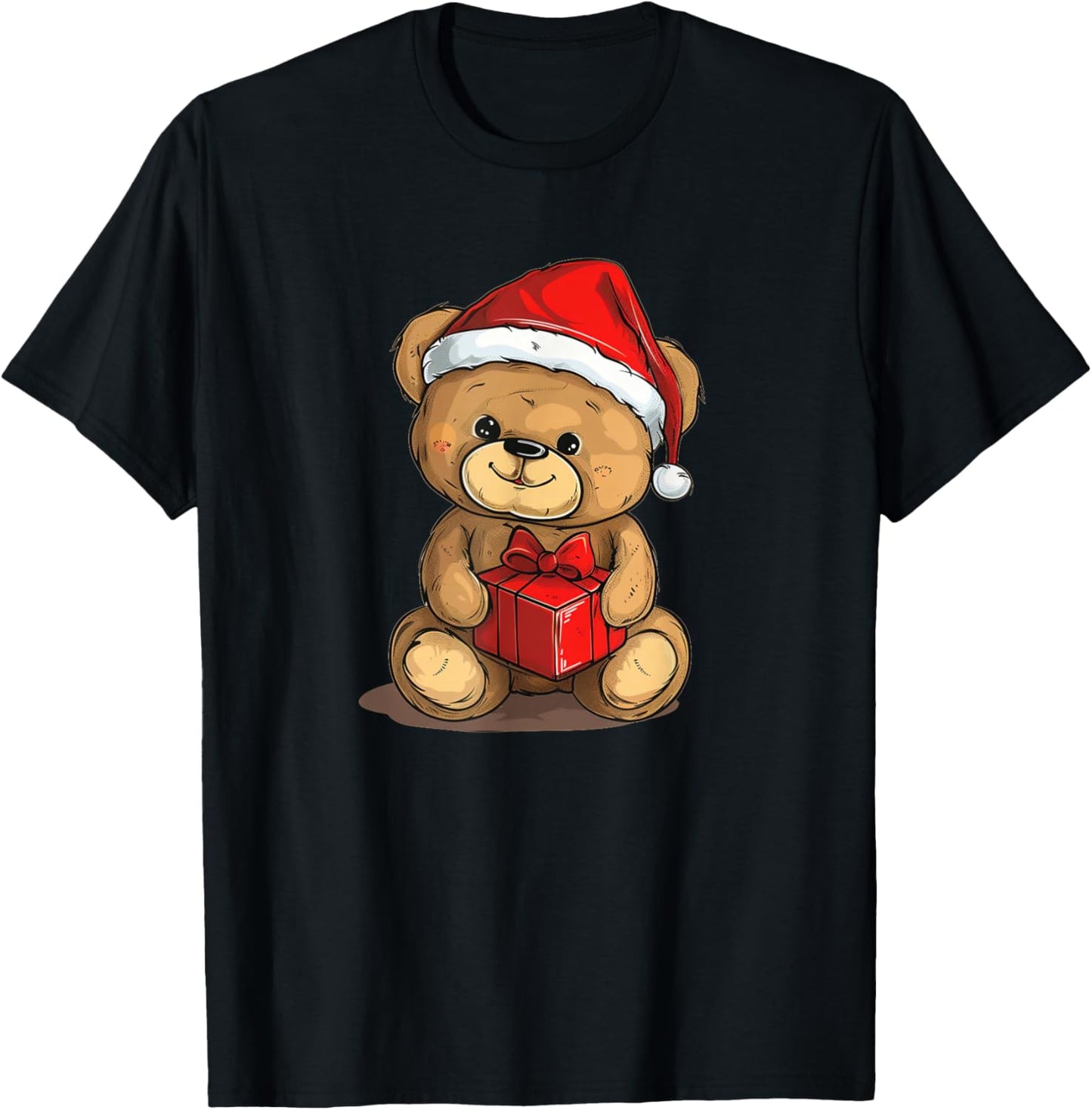 Cute Christmas Teddy Bear Costume for Festive Season T-Shirt - T-Shirt | Black
