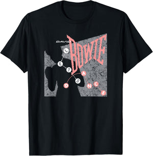 David Bowie Let's Dance Pink and Grey T-Shirt - T-Shirt | Black