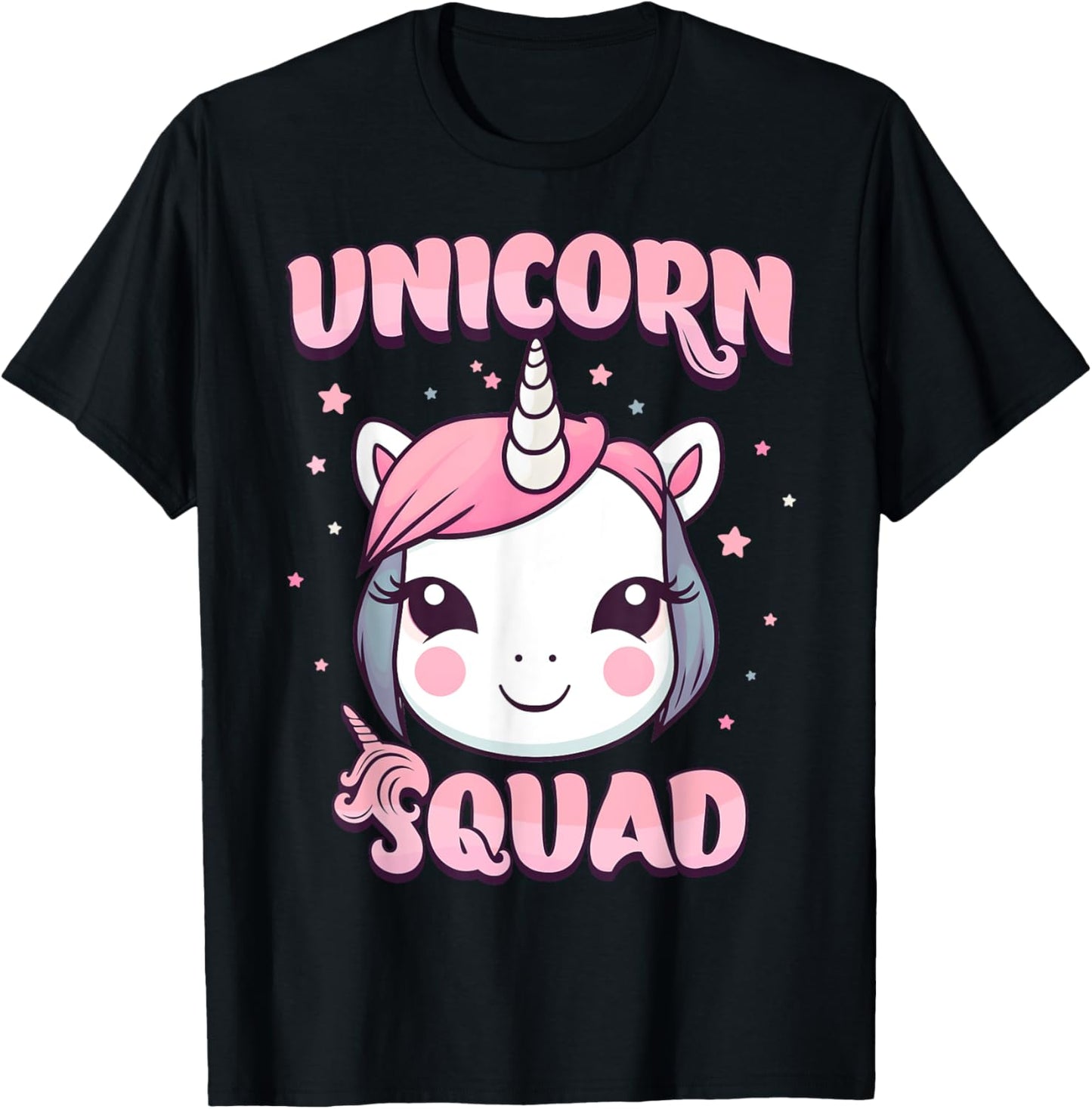 Unicorn Squad for Girls - Rainbow unicorn T-Shirt - T-Shirt | Black