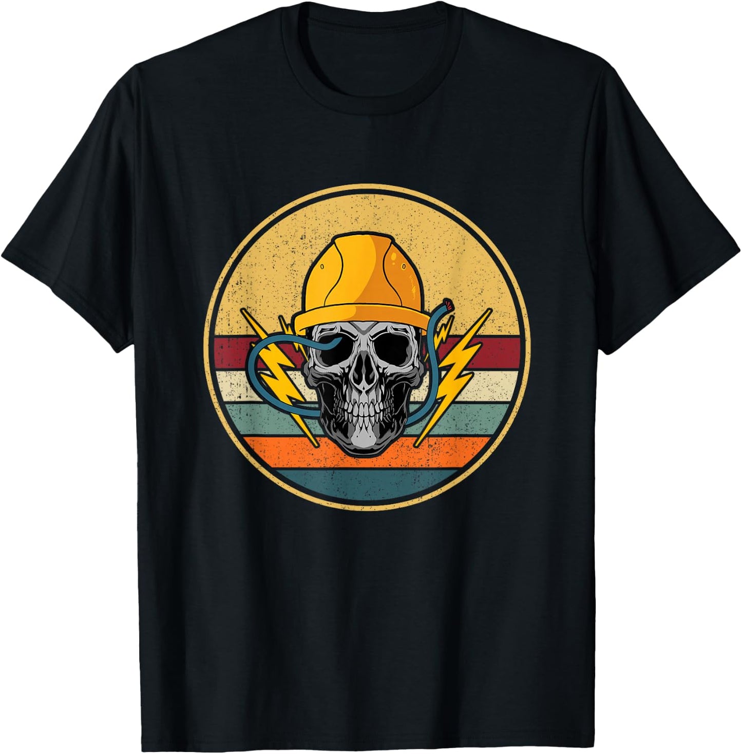 Retro Electrician Electromaster - Vintage Electronics Technician T-Shirt - T-Shirt | Black