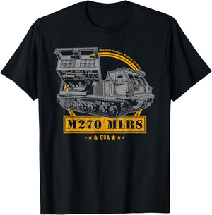M270 Multiple Launch Rocket System T-Shirt - T-Shirt | Black