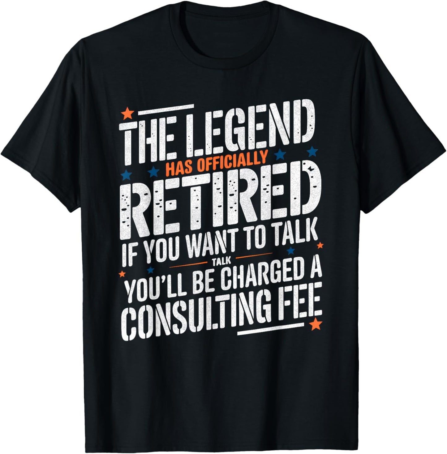 The Legend Has Officially Retired Father Funny Retirement T-Shirt - T-Shirt | Black
