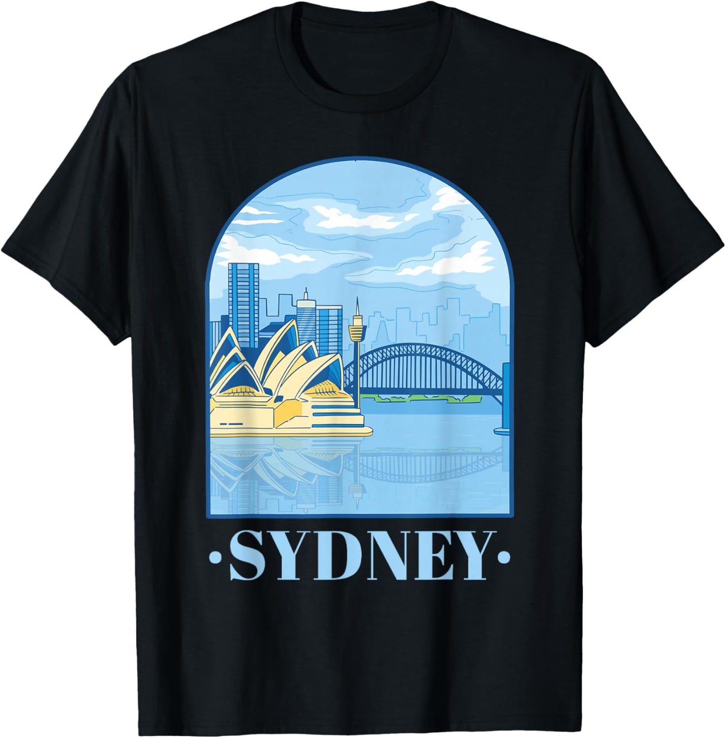 Vintage Sydney Australia Aussie Expat Adult Men Women Kids T-Shirt - T-Shirt | Black