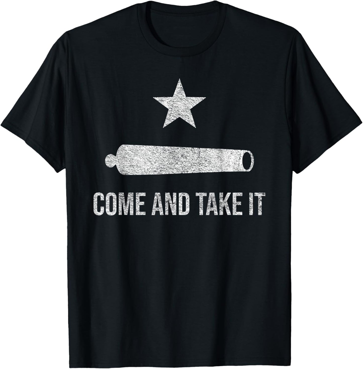 Come and Take It Flag Texas Pride Gonzales Cannon T-Shirt - T-Shirt | Black