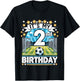 Kids It's My 2nd Birthday Soccer Football 2 Years Old Boy Player T-Shirt - T-Shirt | Black