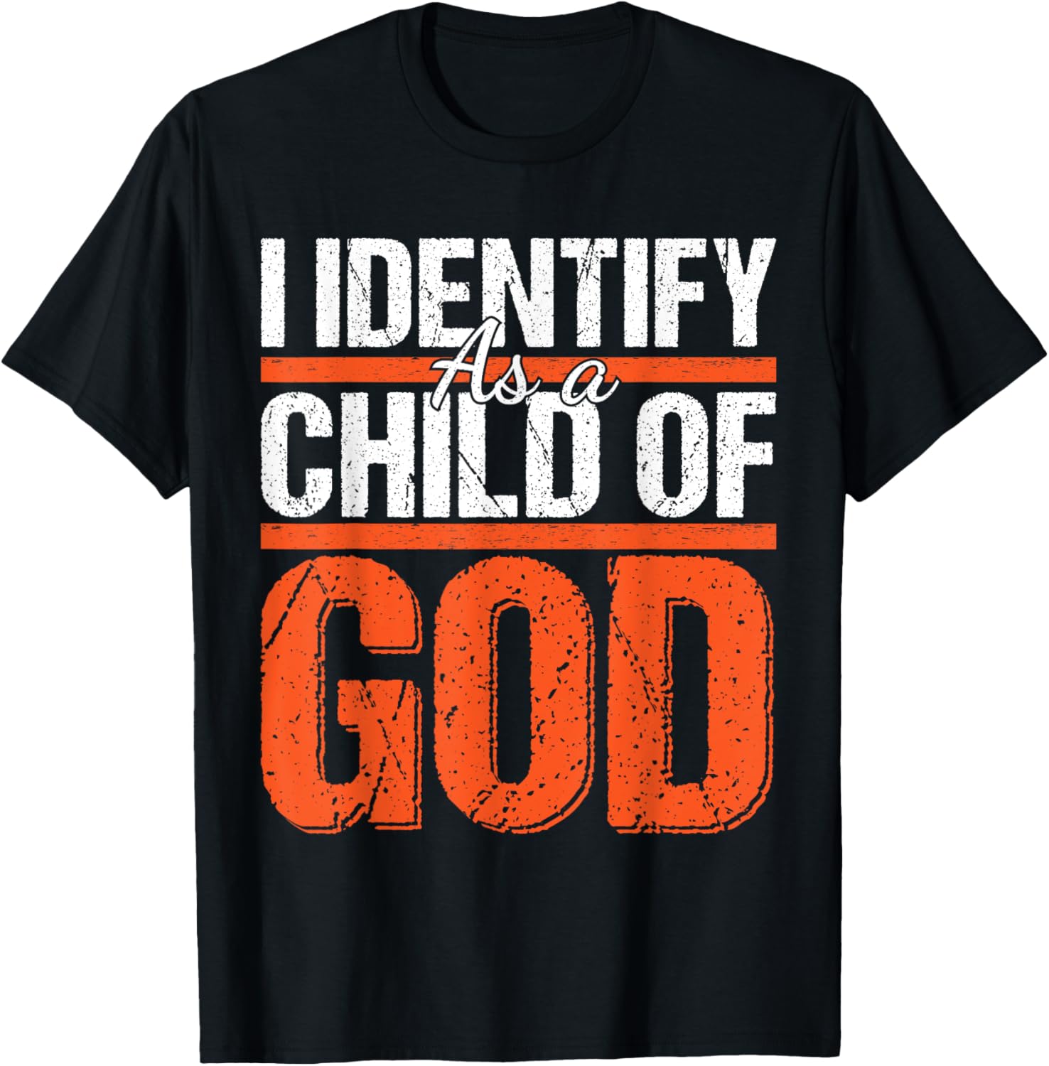Christian motivational graphic I identify as a child of God T-Shirt - T-Shirt | Black