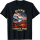 Vintage Glacier National Park Autumn Season Camping Hiking T-Shirt - T-Shirt | Black