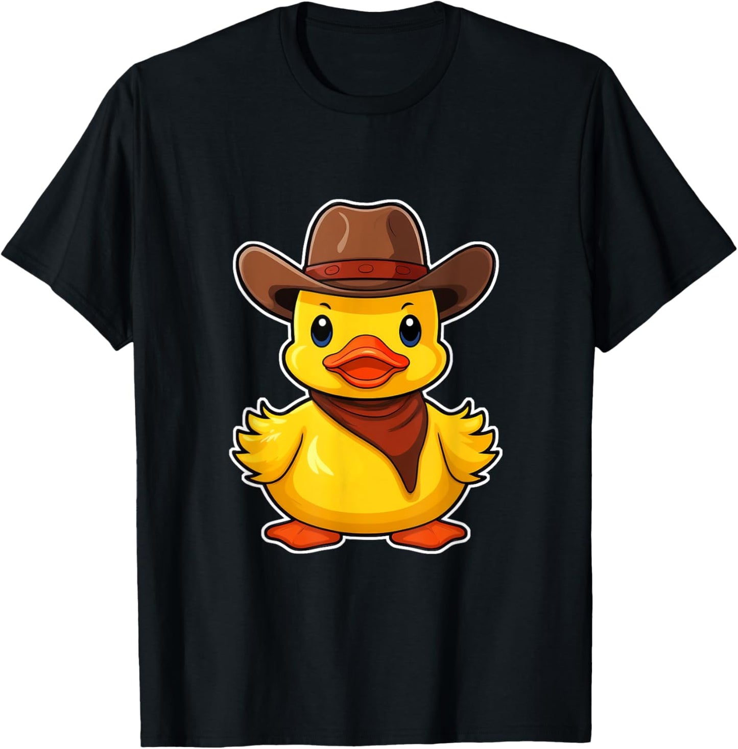 Cowboy Rubber Duck, Western Ducky Cow Boy Rodeo Hat T-Shirt - T-Shirt | Black