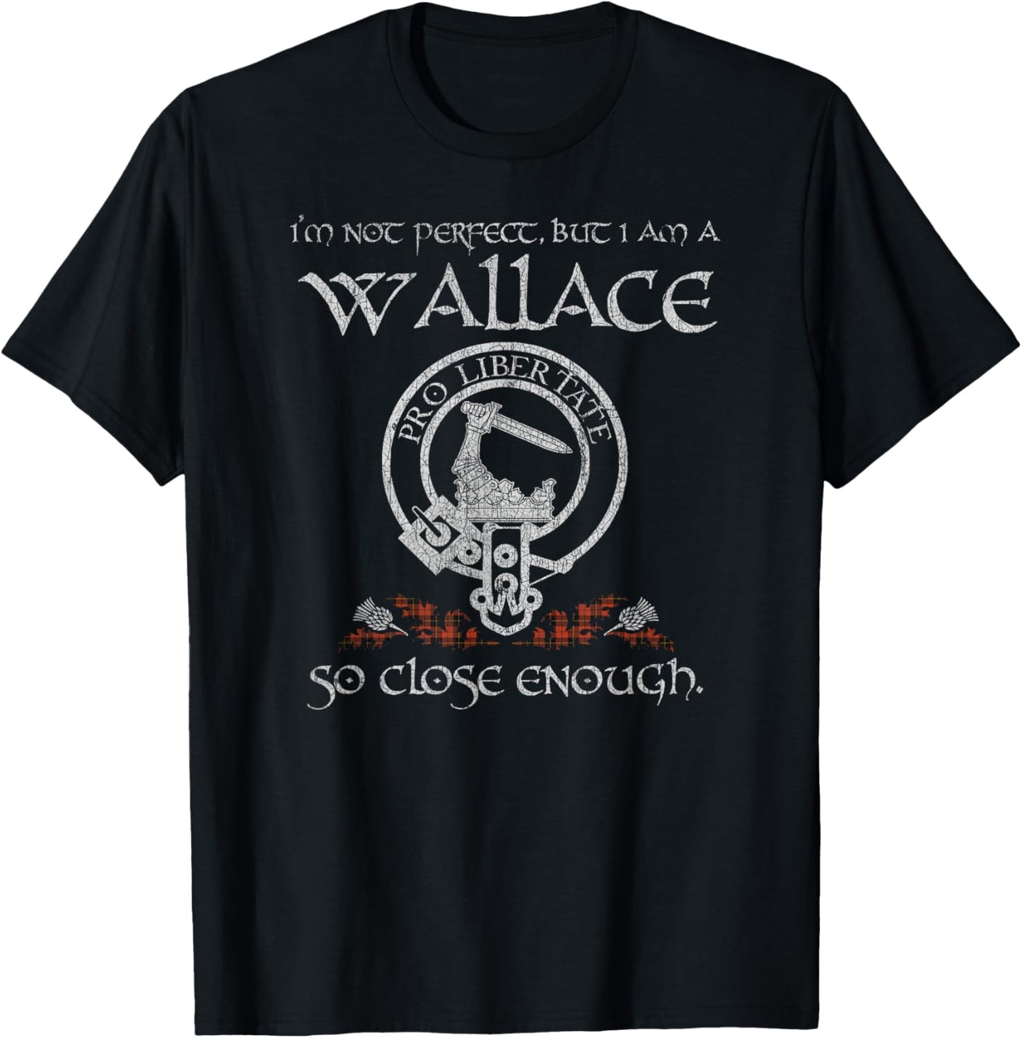 Wallace Clan Proud Heritage Scottish Last Name Vintage T-Shirt - T-Shirt | Black