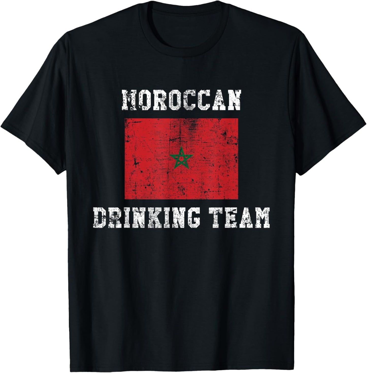 Moroccan Drinking Team Funny National Pride Gift T-Shirt - T-Shirt | Black