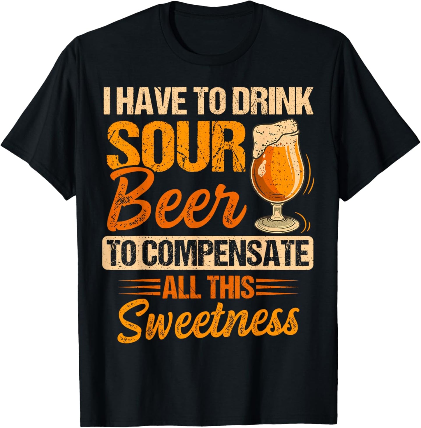 Sour Beer Craft Drinking Design for a Sour Beer Lover T-Shirt - T-Shirt | Black