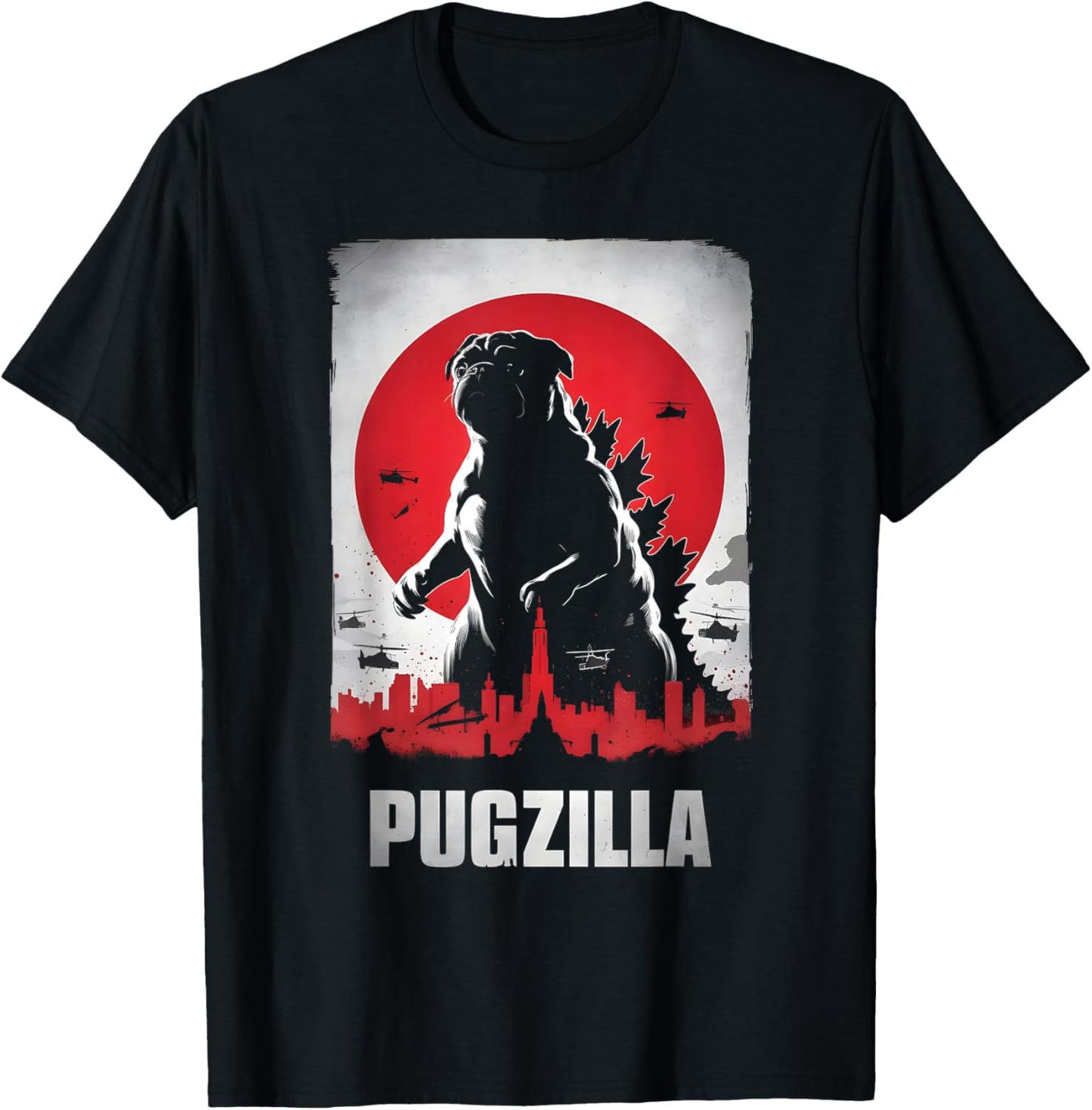 Pugzilla Pug Lover Pug Owner T-Shirt - T-Shirt | Black