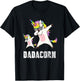 Dadacorn Shirt Unicorn Dad and Baby - Best Father T-Shirt - T-Shirt | Black
