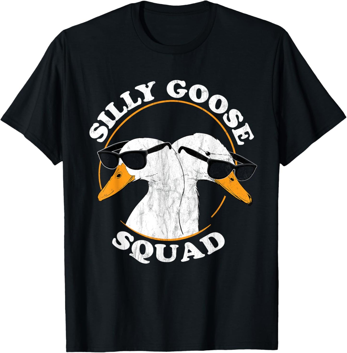 Silly Goose Squad Funny Goose Meme Cute Goose Trendy Design T-Shirt - T-Shirt | Black