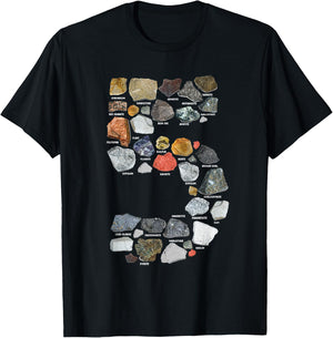 Geology 5 years Old Rock Collecting 5th Birthday T-Shirt - T-Shirt | Black