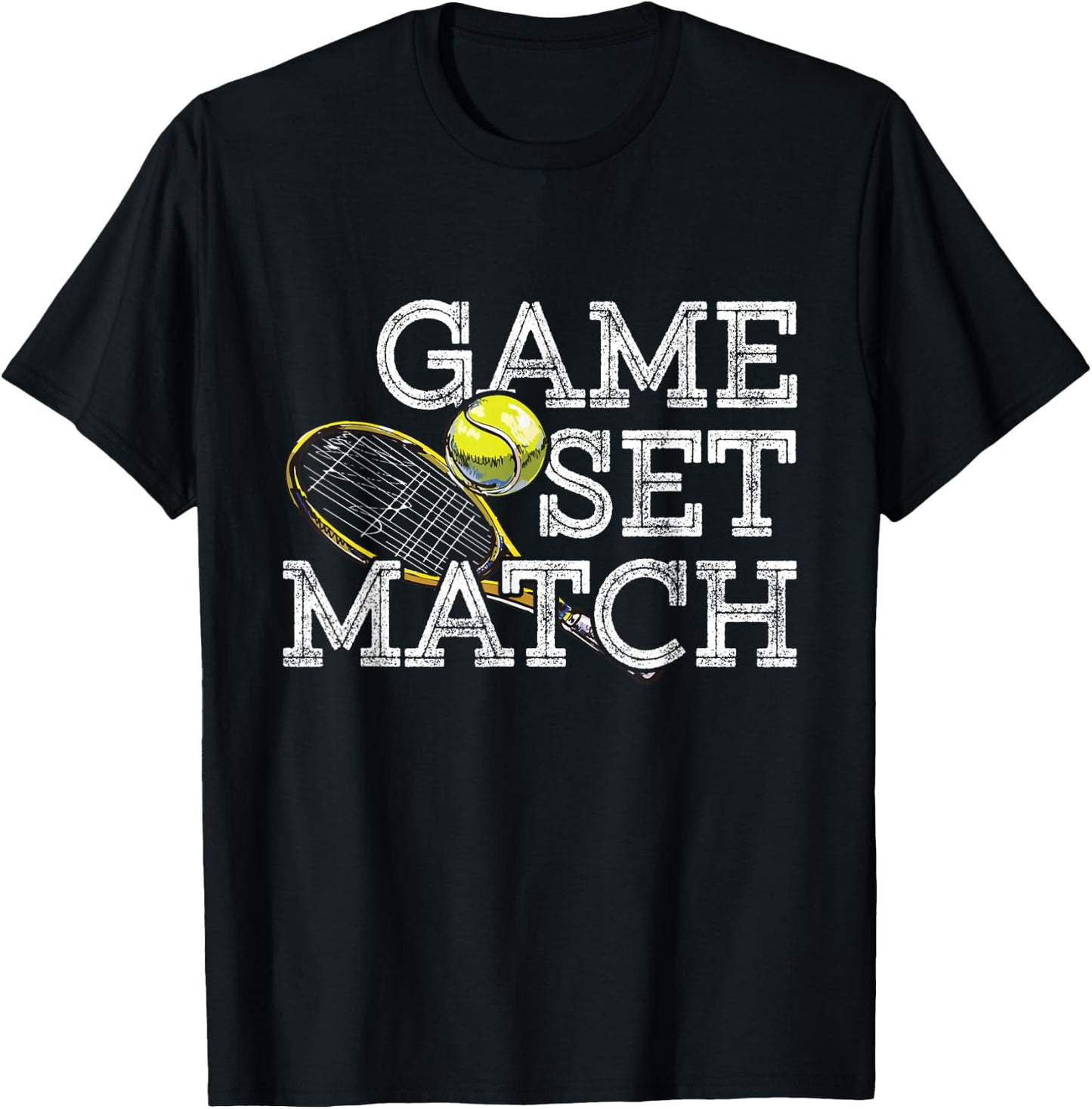 Game Set Match - Tennis Player - Coach Sports Team Fans T-Shirt - T-Shirt | Black