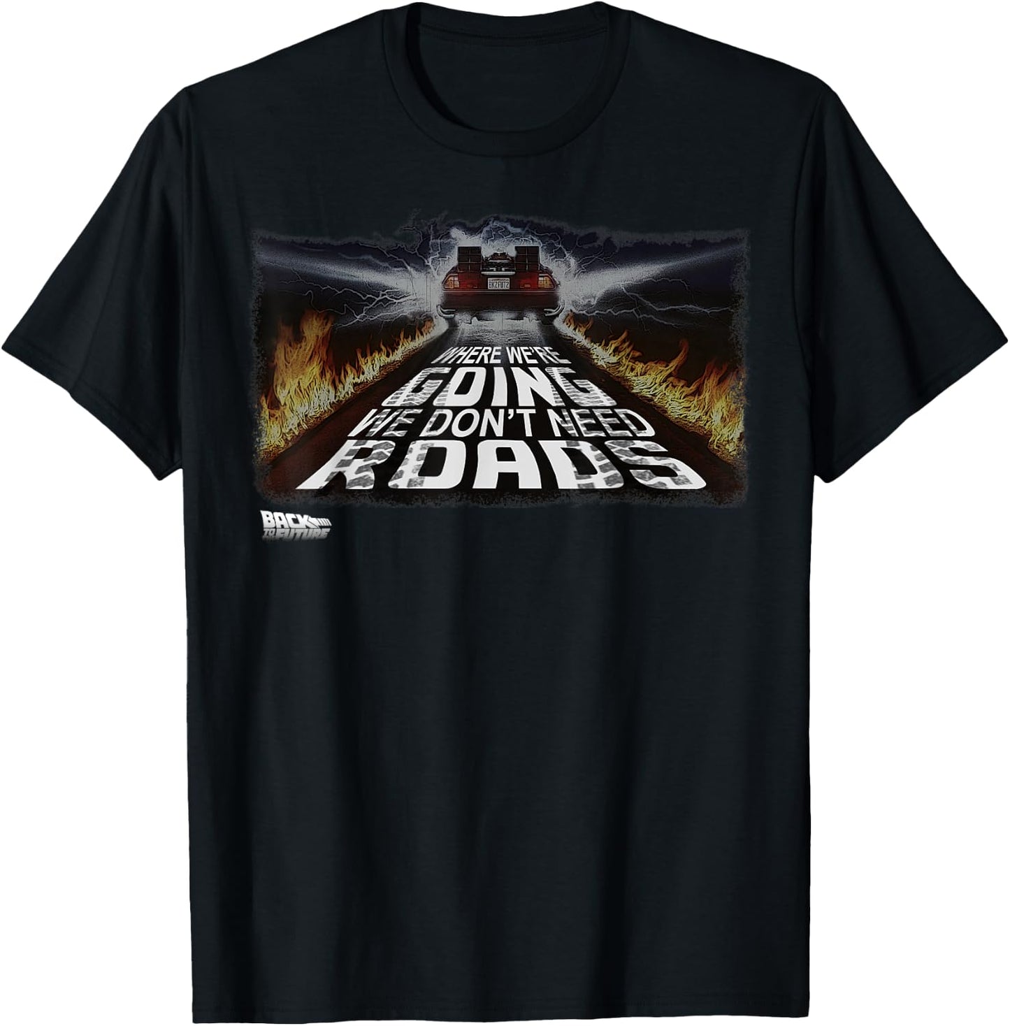 Back to The Future We Don't Need Roads Graphic T-Shirt - T-Shirt | Black
