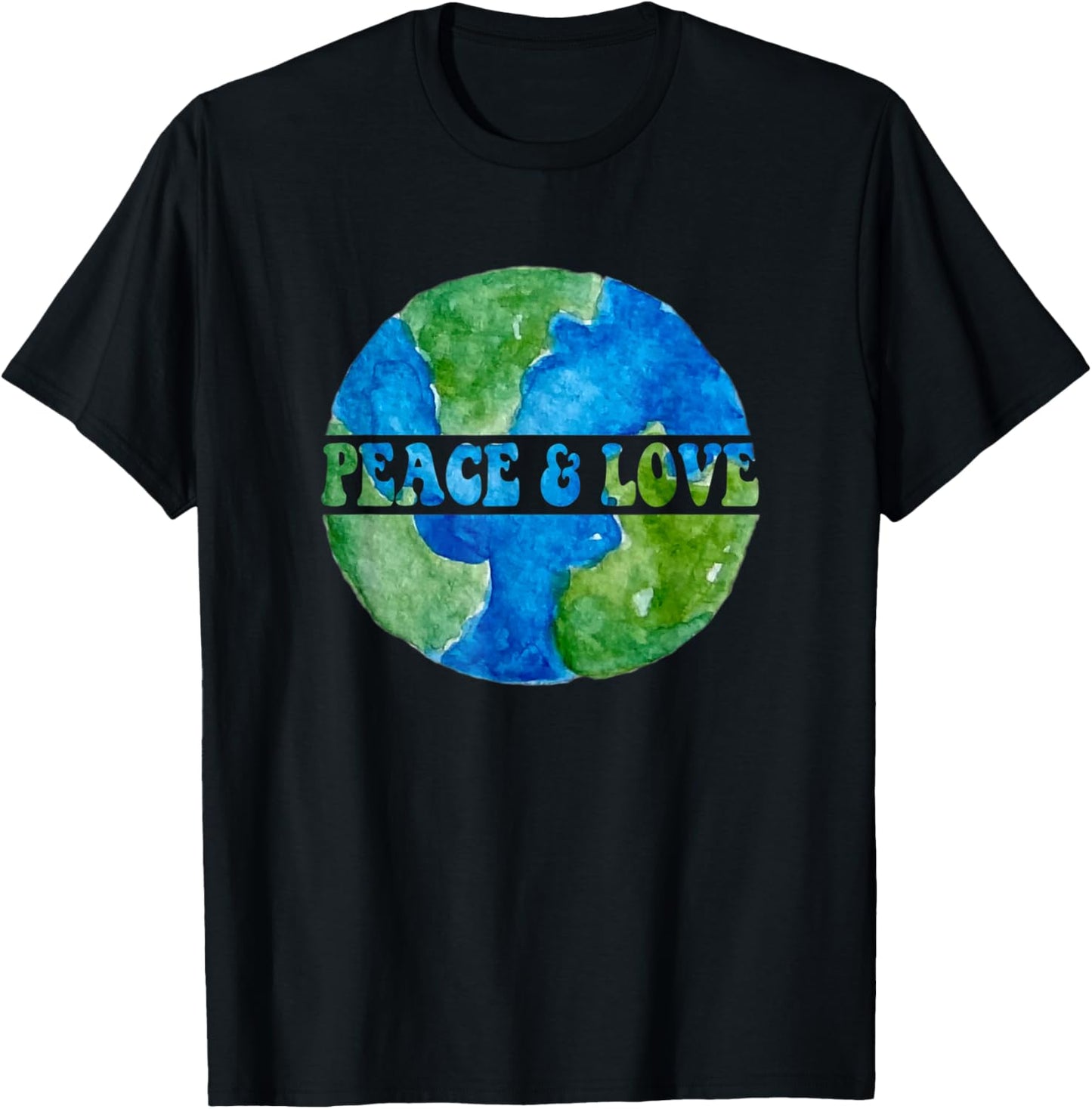 World Peace On Earth Love & Kindness Conscious Humanity T-Shirt - T-Shirt | Black