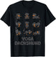 Dachshund Yoga Shirt Weiner Meditation Zen Yoga Dog Lover T-Shirt - T-Shirt | Black