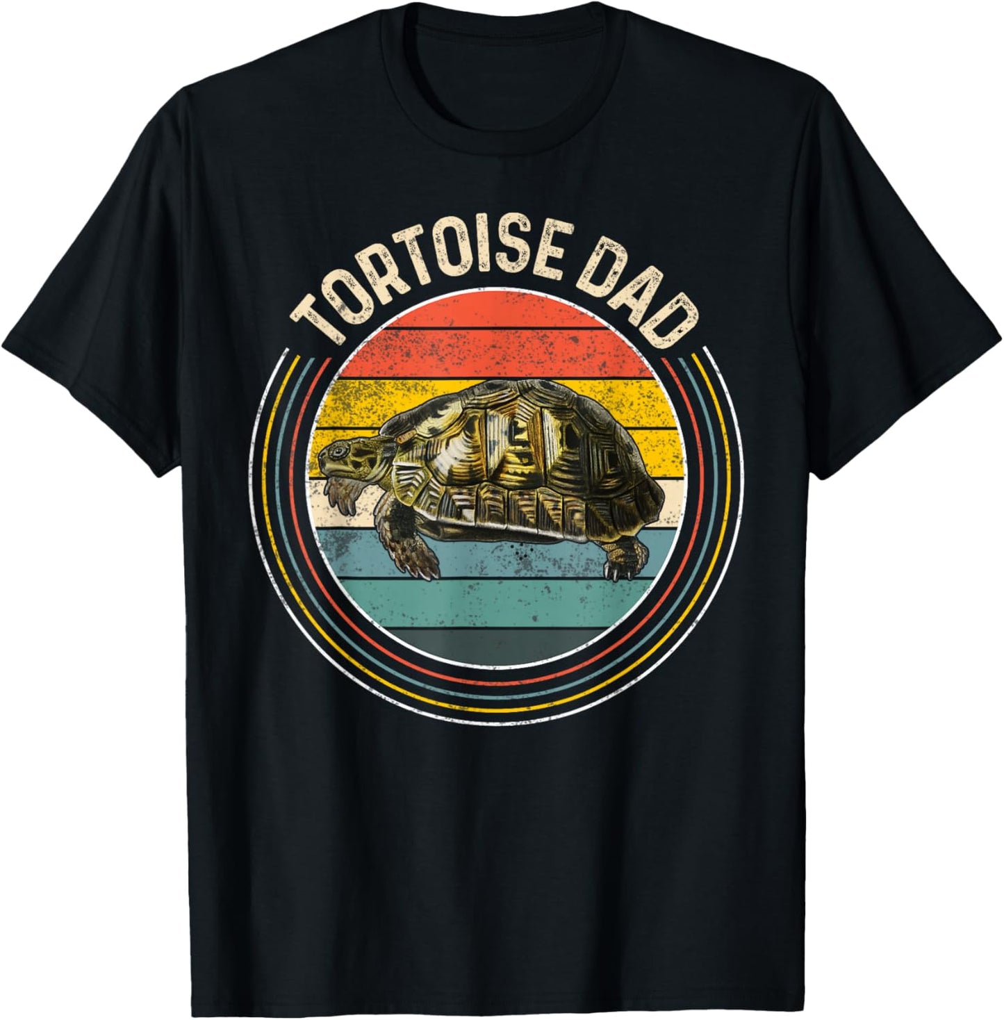 Funny Retro Tortoise Lovers - Tortoise Dad T-Shirt - T-Shirt | Black