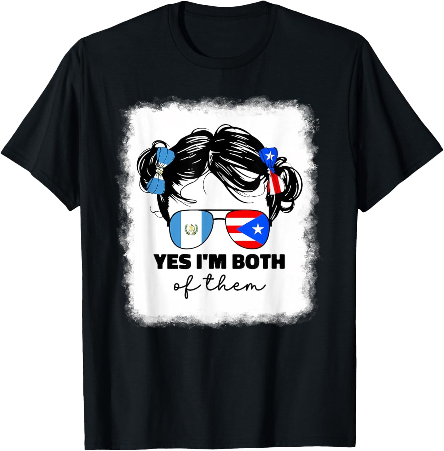 Guatemalan And Puerto Rican Rico Guatemala Flag Kids Girls T-Shirt - T-Shirt | Black