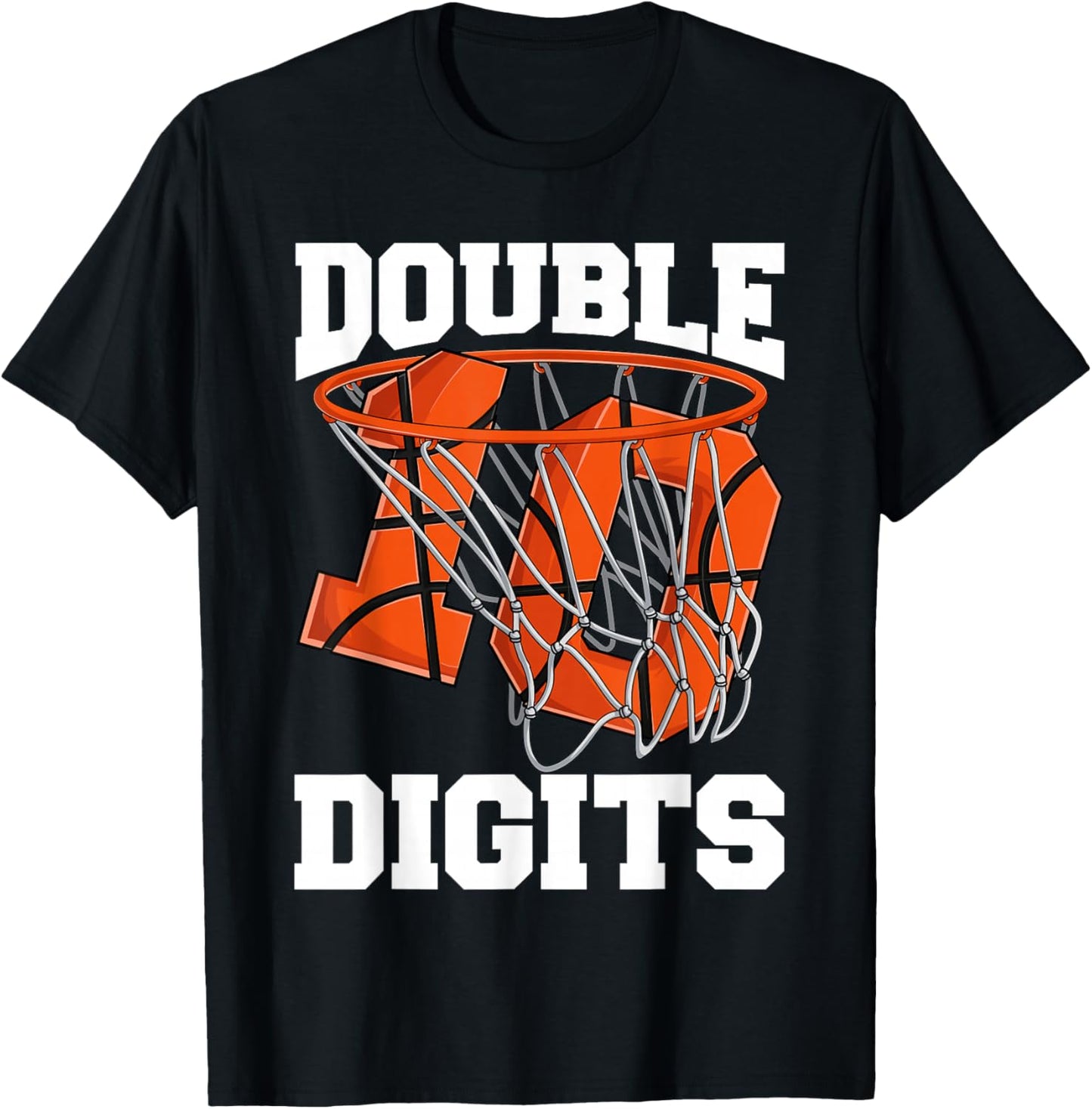 Basketball 10 Year Old Birthday Boy Shirt, Double Digits T-Shirt - T-Shirt | Black